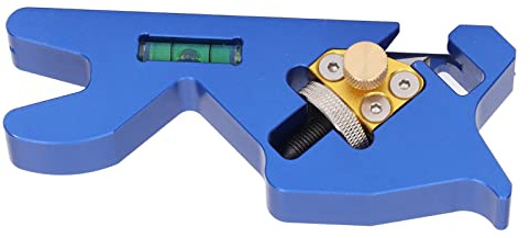 Haofy Holzfasenhobel, Fasenhobel aus Aluminiumlegierung mit Klingenverstellung für Sperrholz-Spanplatten, Blau