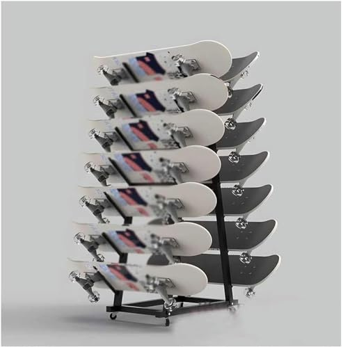 Generisch Robustes Metall-Aufbewahrungsregal für Snowboards und Skier – Standregal für Snowboards, Skateboards und Ausrüstung – Platzsparende Garagenlösung