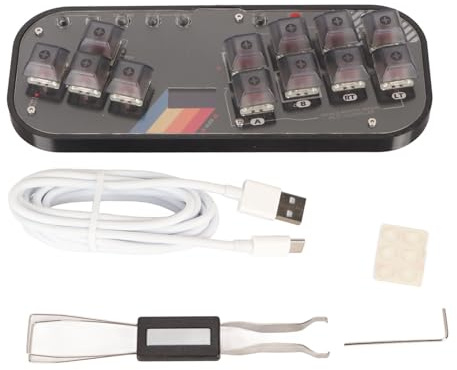 Vvikizy Fighting Box-Tastatur, Abfragerate Unter 1 Ms Verzögerung mit Cherry MX Red Silent Key Switches, für PC Switches SteamDeck MiSTerFPGA-Geräte