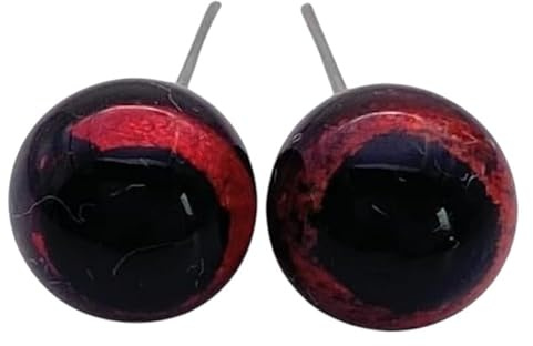Ohrringe aus Muranoglas, Murano-Schmuck aus Venedig, Italien, handgefertigte venezianische Glaskugel-Ohrstecker, zierlich, 0,7 cm/7 mm