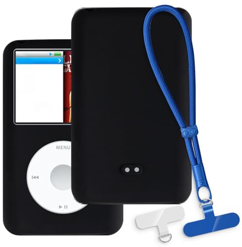 OAGELIM Hülle und Handgelenksband für iPod Classic 80GB - Schwarz+Blau