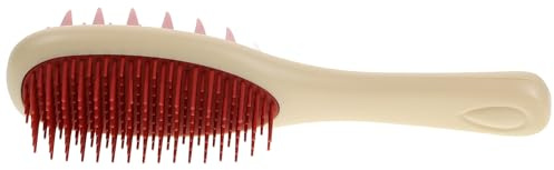 KICHOUSE Silikon Haarpeeling Kopfhautbürste mit Griff Sanfte Shampoo Bürste mit Doppeltem Zahn Design Rutschfest für Haarpflege und Sanftes Scrubbing der Kopfhaut
