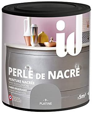 Peinture meubles et boiseries PERLE DE NACRE 500ML PLATINE - ID Paris