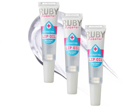 Ruby Kisses Hydrating Lip Gloss Clear Hydrating Lip Gloss (3 Pack)