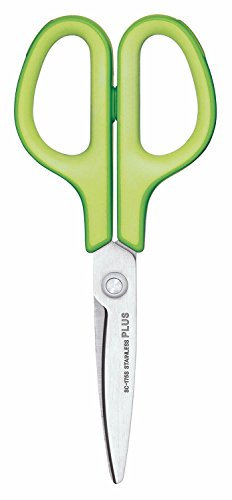 PLUS Japan, Fitcut Curve Edelstahlschere in Grün, 17,5cm Lang