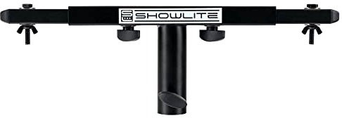 Showlite SAT-02 T Dual Quertraverse (Querträger für 2 Scheinwerfer, aufsteckbar auf 35 mm Stativrohr, Stahl) schwarz