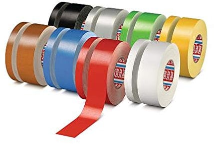 Tesa 4651 Abdeckband, Leinwand mit PE-Extrusion, Naturkautschuk, Klebemasse, 310 µm, 25 m x 25 mm, Grau, 72 Stück