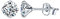 Yumilok Damen Ohrstecker 925 Sterling Silber Zirkonia Solitär Weiß 6mm Gestüt Piercing Ohrringe Ohrschmuck für Frauen Mädchen
