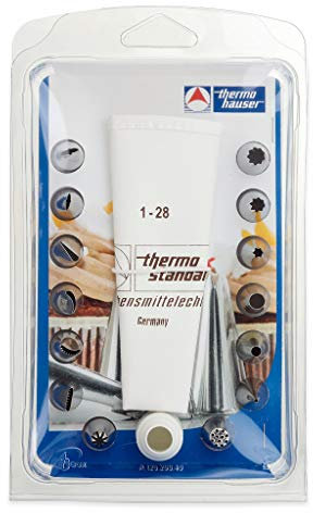 thermohauser Lot de 16 poches à douille réutilisables en coton standard (poche à douille, adaptateur, 14 douilles)