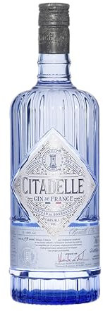 CITADELLE Gin - Distilled Gin - Origine : France/Poitou-Charentes - Notes Herbacées, Fleuries et d'Agrumes - Idéal en cocktail comme le Gin Tonic - 44% Alcool - 1 Litre