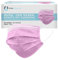Mea Vita medical monouso protezione bocca e naso tipo IIR, confezione da 50, 3 strati, certificato CE EN-14683, maschera monouso, banda elastica (pink)