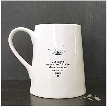 East of India Porcelain Mug - Sunrise/Distance Means