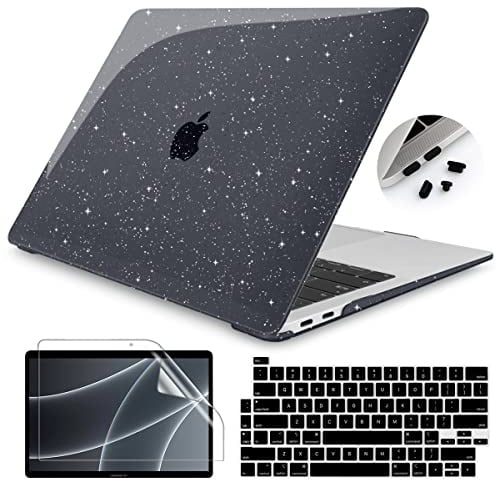 Teryeefi Für MacBook Pro 13 Zoll Hülle 2022 2021 2020 2019 2018 2017 2016 Release A2338 M1 M2 A2289 A2251 A2159 A1989 A1706, glitzernde Hartschale + Tastaturabdeckung + Displayschutzfolie Glitzer