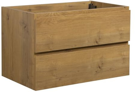 Waschbeckenunterschrank Angela 80cm - Eiche - Unterschrank Badmöbelset