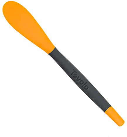 Tovolo 17011-602 2-in-1 Orange Non-Slip Handle, Double-Ended Peeler, Citrus Pith Slicer & Removal Paddle Kitchen Tool, Plastic