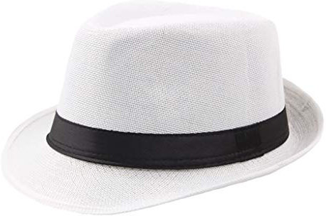 IQYU Chapeau de randonnée pour homme - Protection UV - Chapeau d'été pliable - Chapeau de soleil - Chapeau d'été avec large bord - Pliable - Protection solaire - Pork Pie - Chapeau en tissu, Blanc.,