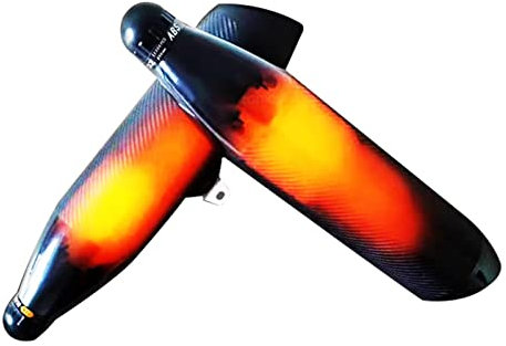 Subwoofer，Motorcycle Modified Car Subwoofer, 12V Fire-Breathing Exhaust Pipe Dynamic Flame Design with Light Bluetooth Audio