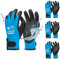 toolant 100% Waterproof Gloves Bulk Pack, 3 Pairs, Winter Work Gloves for Cold Weather, Touchsreen, Warm Freezer Gloves, Thermal Insulated, With Grip, Blue, Medium