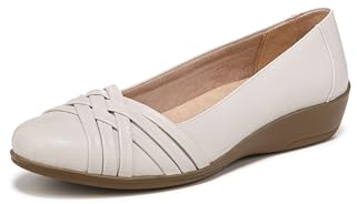 LifeStride Women's Incredible Ballet Flat Vanilla Synthetic 9 M