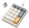 Kisnt Blocco numerico, meccanico Numpad cablato USB standard 17 tasti tastiera numerica con tasti PBT tastiera retroilluminata bianca per laptop PC TKL tastiere (interruttore marrone)