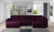 ALTDECOR Ecksofa Links mit Schlaffunktion und Bettkasten mit Gasdruckfeder, Polstercouch in L-Form Links angeordnet, rückenecht gepolstert, ideal als Gästebett - BOTITO 340x170x92 cm Lila