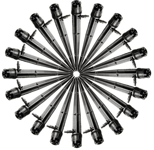 Bewässerungs-Tropfer, 360 Grad Einstellbare Bewässerung Sprinkler, DIY Micro Drip Automatische Tropfsystem Teile, Gartenbewässerung für Gewächshaus Flower Bed Terrasse Topfpflanzen, 20 Stück