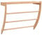 vidaXL Handtuchhalter, Handtuchregal mit 3 Stangen für Handtücher Toilettenartikel, Wandregal für Badezimmer, Badetuchhalter Handtuchstange, Massivholz Nussbaum
