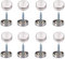 8 Pcs Mirror Screws, 25mm Brushed Stainless Steel Decorative Cap Metal Nail for Bath Plates Mirror Tables Wardrobes Furniture, Brushed Stainless Steel