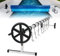 LZQ Enrouleur Bache Piscine Mobile en Aluminium système d'enroulement en Acier Inoxydable avec 8 Bandes de Fixation pour bâche Solaire et bâche de Piscine réglable de 3 à 5,70 m