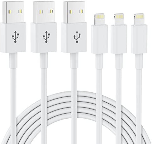 Nebite USB C to Lightning Cable 2PACK 1.8M MFi Certified Braided iPhone Charger USBC Fast Charging Cable Compatible with iPhone14/13/12/11 ProMax/iPad etc. (3PACK6FT)