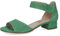 CAPRICE Damen Sandalen mit Absatz aus Leder mit Riemchen, Grün (Green Suede), 38 EU