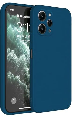 Topme Cover per Redmi 12 (4G) / Redmi 12 5G (6.79 Inches) Custodia Case, Protezione Della Pelle Della Custodia in Silicone Tpu - Blu zaffiro