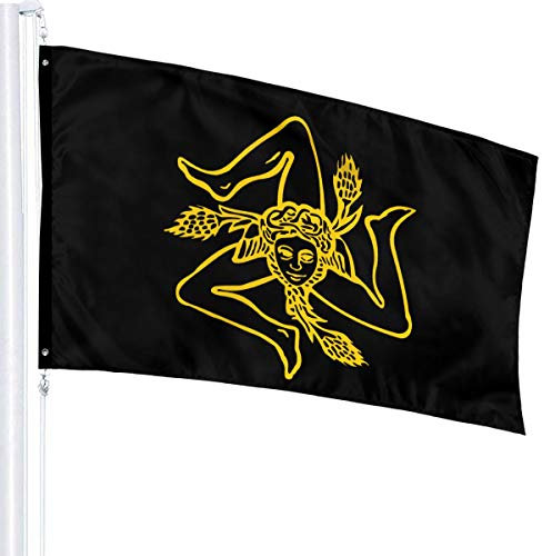 Bandiera 3 X 5 Bandiera Della Sicilia Bandiere Traslucide Singolo Strato 100% Poliestere 90 X 150 Cm