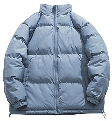 Puffer Jacke Herren Oversized Hoodie Herren Y2k Jacke Zip Up Hoodies Puffer Jacke Herren Vintage Jacke Herren Jacken Herren Jacke Winter Ski Jacken Herren Herrn Winter Jacke(Blau,3XL)