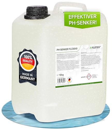 FLOTEX® - Professioneller pH Senker flüssig 10KG im Vorratskanister | Hocheffektives Flüssiges pH Minus für Pools und Whirlpool | optimale pH Regulierung | Wasser Balance