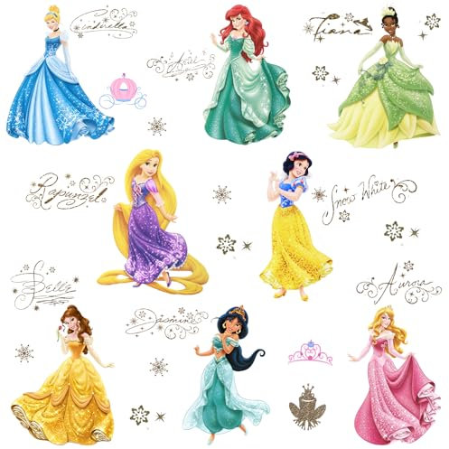 Wirhaut Prinzessinnen Wandsticker, Kinderzimmer Wandsticker Wohnzimmer Küche dekorative Wandaufkleber Cartoon Prinzessin Wandtattoo Mädchenzimmer Wandaufkleber Kinderzimmer Babyzimmer Wanddekoration