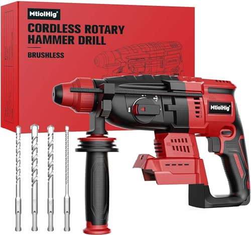 Trapano a percussione per Milwaukee 18 V: martello rotante senza spazzole da 2,5 cm, foratura più veloce per piastrelle di cemento, pareti in legno (batteria non inclusa)