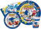 Partygeschirr Party-Set Sonic the Hedgehog für 8 Personen (44 pcs: 8 Pappteller Ø23cm, 8 Pappteller Ø18cm, 8 Becher 250ml, 20 Servietten 33x33cm) aus eco-friendly kompostierbarem Papier