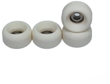 LEEFAI Pro Fingerboard Wheels (Rollen) Urethane Off White Bearing Wheel (Räder) -Outdoor and Indoor Fngerboarding Wheel - Size 7.8 * 4.5mm