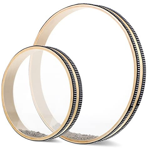 Abaodam 2 Stück Surf Drum Ocean Drums für Erwachsene Sound Healing Drum Ocean Drums mit Stahlkugeln Big Ocean Drums Musikinstrument Runde Ocean Drums Sound Healing