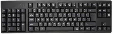 Plyisty Left Handed Keyboard, USB Wired 109 Keys Ergonomic Keyboard with Left Hand Number Pad and 2 USB Hubs