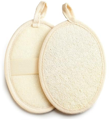 2 Stück Luffa Schwamm Körper,Wiederverwendbarer Dusch Schwamm,NatürlicherPeeling Schwamm Körper,Loofah Duschbürste,Wash Duschschwamm Sponge,Gesicht Body Dusche,Luffa-Peeling-Körperschrubber,Hygienisch