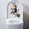 Animal 3D Toilet Stickers Funny Surprised Cat Toilet Seat Cover Decoration Waterproof Toilet Seat Lid Decal Bathroom Wall Sticker (Monkey)