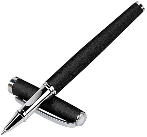 Zalantan tintenroller,luxury pen with cace,fancy pens Kugelschreiber Glattes Schreibgefühl stilvolles Design müheloses Schreiben Executive Pen-Geschenkbox mit 0,5mm Schwarz 2 Extra Refill (Schwarz)