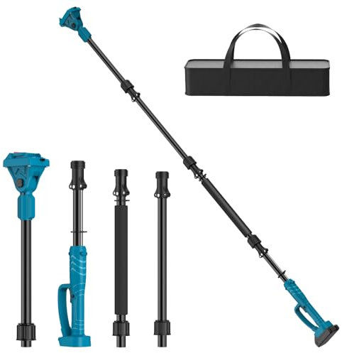 Asta telescopica per potatori a batteria: asta di prolunga da 2 m per batteria Makita da 18 V, asta di prolunga in lega di alluminio con rotazione di 180°, per rami da giardino