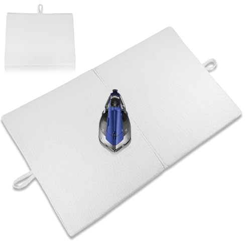 MTZRFLL Small Ironing Mat Foldable for Tabletop, Washer, Bed, 24x16 Inch