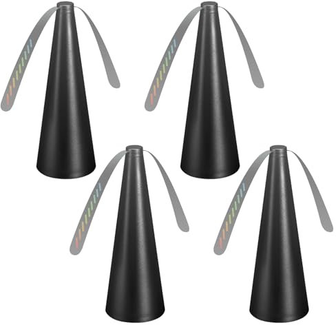 Lot de 4 répulsifs à mouches, éloignent les mouches et les insectes des aliments, ventilateur anti-mouches pour table et terrasse, ailes souples portables, fonctionnant sur batterie (4 pièces, noir)