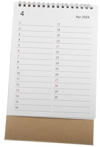 EXCEART 2024 Tischkalender persönlicher kalender tischkalender basteln Jahresplaner Monatlicher Kalender Stehkalender für den täglichen Gebrauch dekorativer Tischkalender Papier