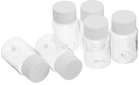 OATIPHO 6stücke Transparent Kunststoff-probenflaschen Wasser Medikamentenbeständige Reiseorganizer Mit Deckeln Für Lotionen Und Flüssigkeiten Tragbar Und Leicht
