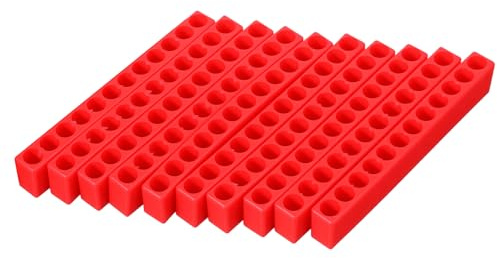 10 Stück 12 Löcher Bit Organizer Red Bithalter Bit Aufbewahrung Mit Sechskantschaft Streifen Kartenhalter Kunststoff Weiche Gummistreifen Organizer Schraubendreher Sets